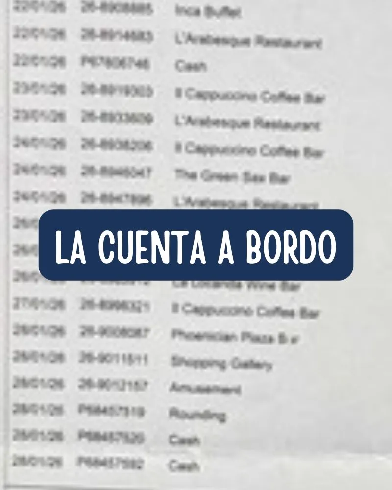 En este momento estás viendo Cómo se paga en un crucero: la cuenta de a bordo, paso a paso